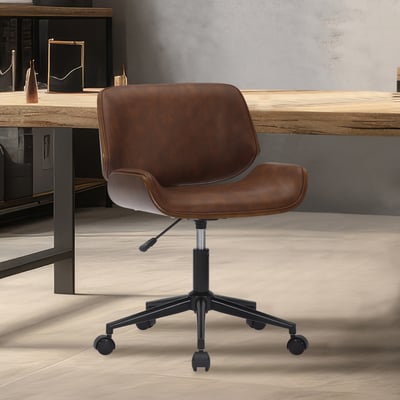 Knox諾克斯PU面曲木框升降黑腳電腦椅-三色可選22