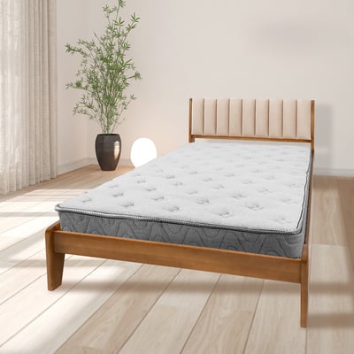 摺好睡石墨烯透氣對折獨立筒床墊3.5尺-淺灰色14