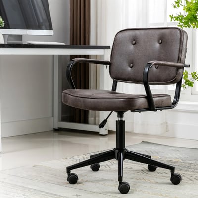 Itzel伊澤爾復古工業風拉扣扶手電腦椅-兩色可選15