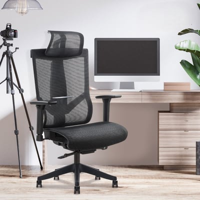 Dustin達斯丁高階底盤德國網人體工學電腦椅-黑色18