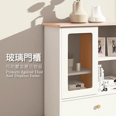 Bucolic田園系1門1開1抽收納實木腳邊櫃-原木色6