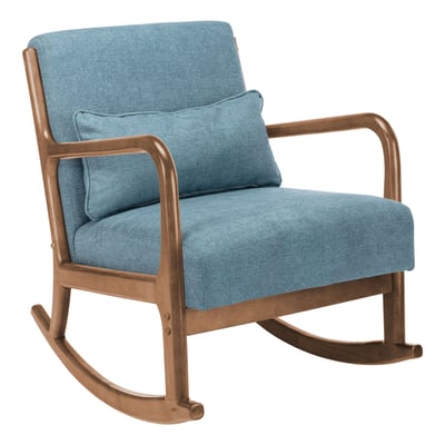 Shake夏克布面實木框單人休閒搖椅-四色可選3