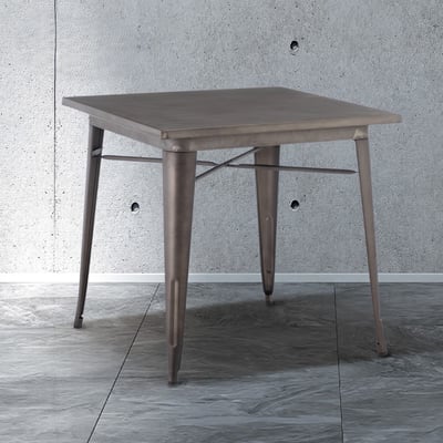 Delia迪麗雅工業風金屬方形餐桌-幅80cm-四色可選20