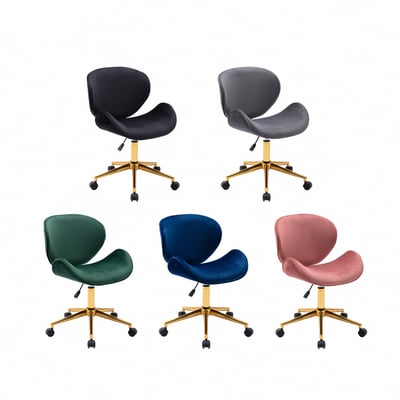 Edith伊迪斯簡約絨布金腳電腦椅-五色可選7