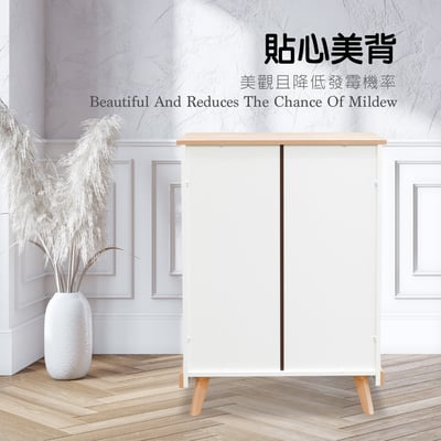 Bucolic田園系1門1開1抽收納實木腳邊櫃-原木色12