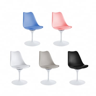 Statue斯特圖雕塑造型金屬旋轉白柱椅-五色可選7