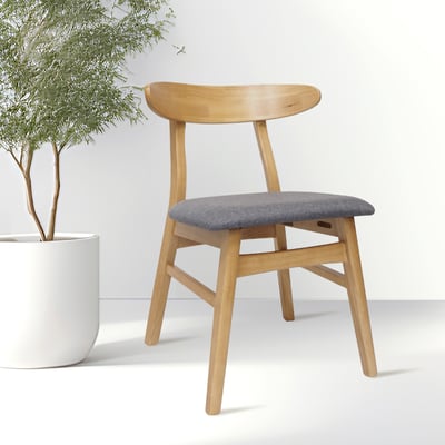 Fika悠享布面曲木背實木休閒餐椅-灰色18