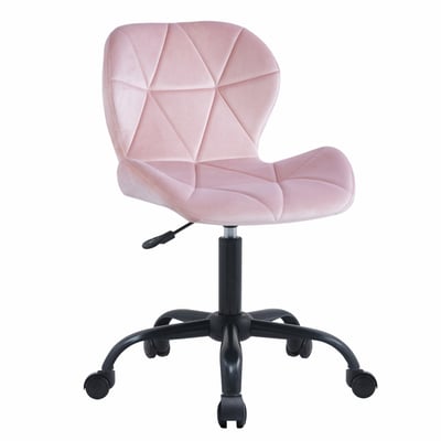 Phyllis菲莉絲造型絨布軟墊黑腳電腦椅-四色可選14