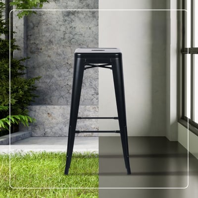 Yanni亞尼工業風可堆疊金屬吧檯椅-高76cm-四色可選21