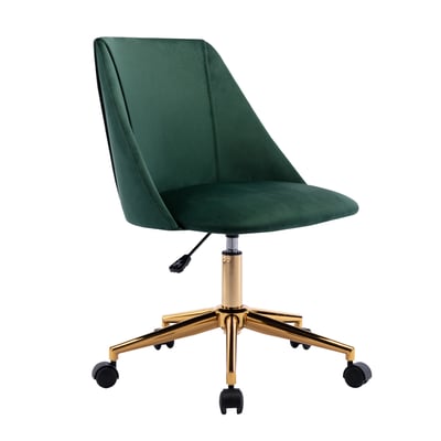 Ella艾拉簡約絨布金腳電腦椅-三色可選3