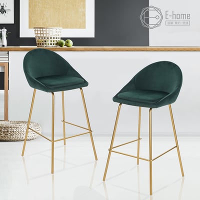 Toby托比絨布網美金腳吧檯椅-坐高74cm-四色可選19