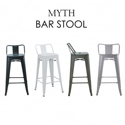 Myth密斯工業風金屬低背吧檯椅-座高66cm-四色可選12