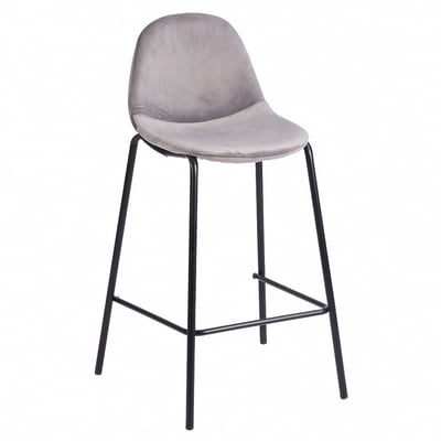 Hayn海恩絨布黑腳經典吧檯椅-坐高61cm-四色可選3