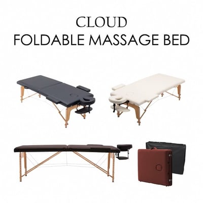 Cloud雲朵實木腳附牛津布背袋折疊按摩推拿刺青床-寬70cm-四色可選5