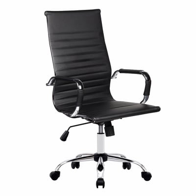 Cordin柯丹高背固定扶手可調式電腦椅-黑色1