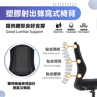 Turbo 1.0 極速黑框中背半網人體工學電腦椅-黑色9