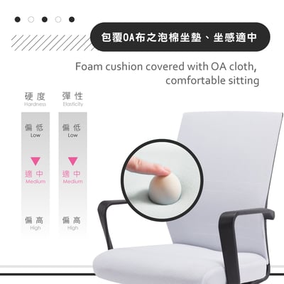 Brio布立歐扶手半網可調式電腦椅-兩色可選11