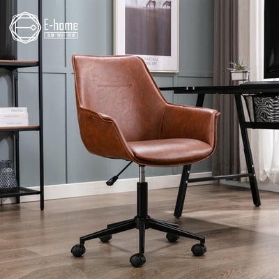 Faux福克斯造型扶手復古電腦椅-兩色可選17