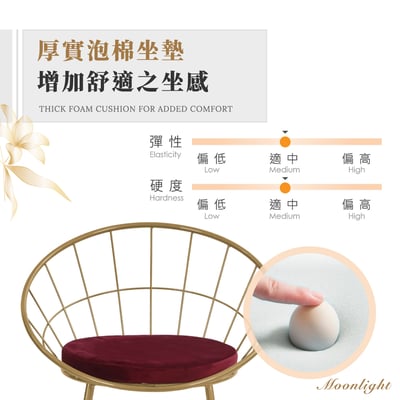 Moonlight月光全金腳軟墊吧檯椅-坐高76cm-三色可選9