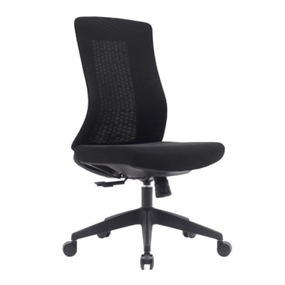 Turbo 1.0 極速黑框中背半網人體工學電腦椅-黑色1