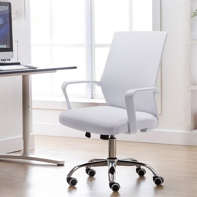 Brio布立歐扶手半網可調式白框電腦椅-三色可選19