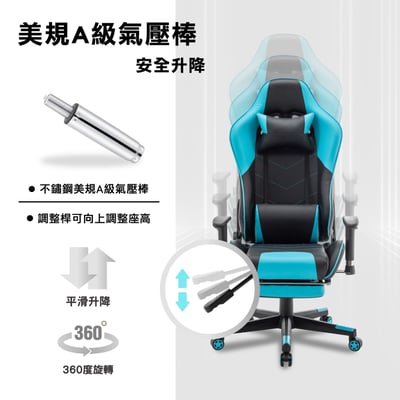 ArcticWolf Crotalus響尾蛇賽車型電競椅-三色可選13