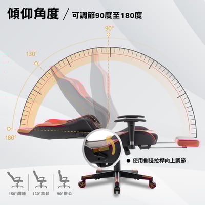 ArcticWolf Crotalus響尾蛇賽車型電競椅-三色可選12