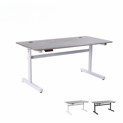 一片式鴨嘴斜沿雙節USB電動記憶升降桌-寬150cm-兩色可選16