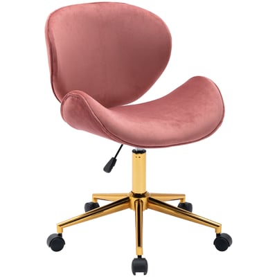 Edith伊迪斯簡約絨布金腳電腦椅-五色可選4