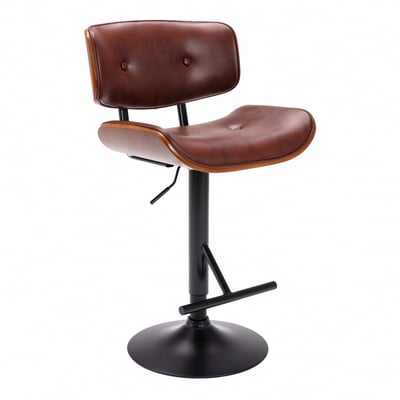 Atticus亞提庫斯復古拉扣曲木可調式吧檯椅-三色可選1