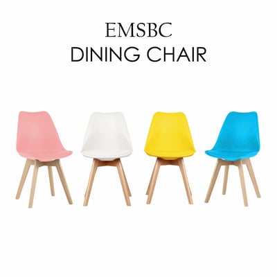 EMSBC兒童北歐造型軟墊櫸木腳餐椅-四色可選5