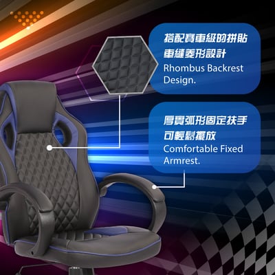 ArcticWolf Grandiose雄圖賽車型電競椅-EGS002-兩色可選11