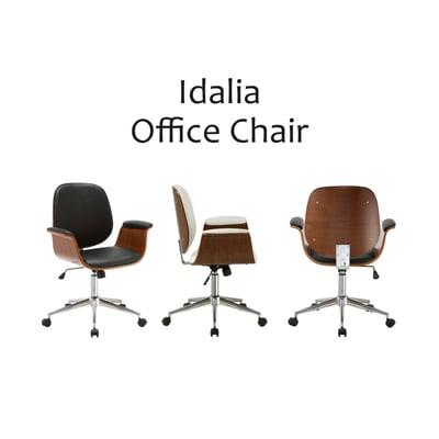 Idalia伊達利亞中低背曲木扶手電腦椅-兩色可選3