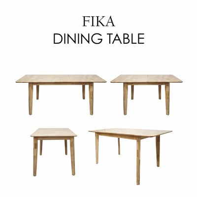 Fika悠享寬1.2-1.5m伸縮型實木餐桌-原木色2