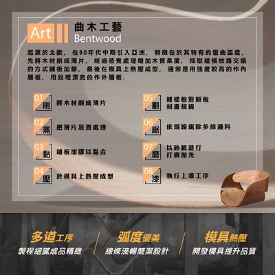 Gina吉娜布面曲木電腦椅-灰色10