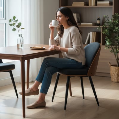 Gail蓋爾布面雅緻曲木休閒餐椅-深灰色17