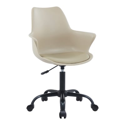 Axe埃克斯簡約軟墊扶手PP黑腳電腦椅-四色可選4