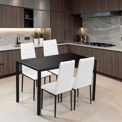 Tano塔諾一長方玻璃桌四椅-Mano寬120cm-三色可選16