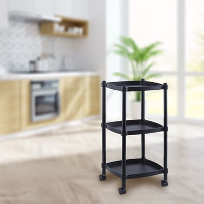 Lightart輕量化三層方形收納置物推車-三色可選15