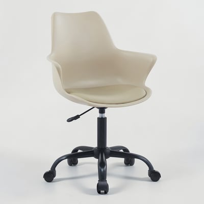 Axe埃克斯簡約軟墊扶手PP黑腳電腦椅-四色可選20