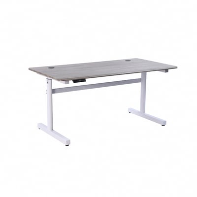 一片式鴨嘴斜沿雙節USB電動記憶升降桌-寬120cm-兩色可選1