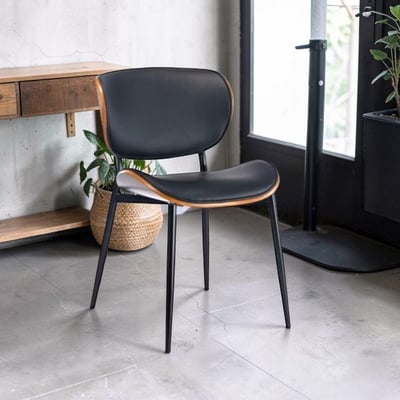 Adrian亞德里安PU面曲木簡約休閒餐椅-三色可選16