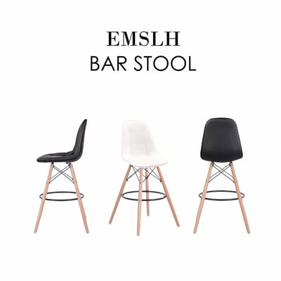 EMSLH北歐經典拉扣吧檯椅-兩色可選3