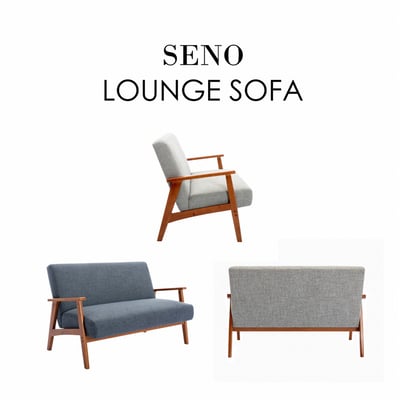 Seno賽諾布面厚感實木腳雙人休閒沙發-兩色可選3