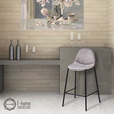 Hayn海恩絨布黑腳經典吧檯椅-坐高61cm-四色可選18