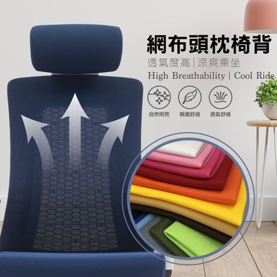 Vortex 4.0 旋流白框高背半網扶手人體工學電腦椅-三色可選9