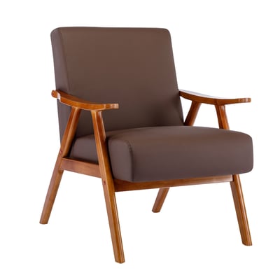 Benson班森PU面厚感造型實木架休閒椅-兩色可選15