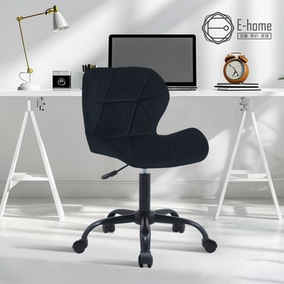 Phyllis菲莉絲造型絨布軟墊黑腳電腦椅-四色可選16