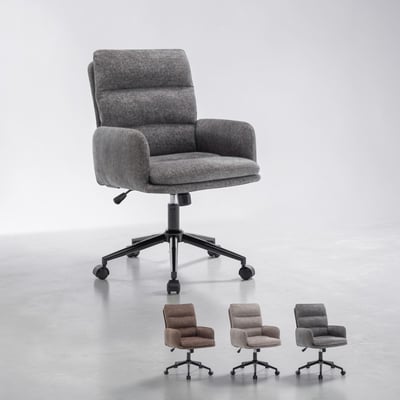 菲雅布面橫紋高背扶手電腦椅-三色可選10