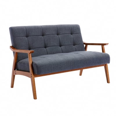 Sharf雪芙拉扣布面厚感實木腳雙人休閒沙發-三色可選3